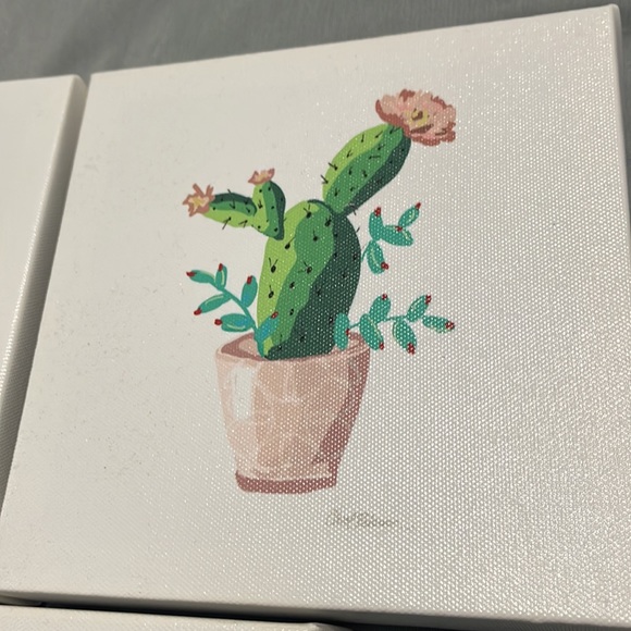 3 Cacti Canvases Decor - Picture 4 of 5